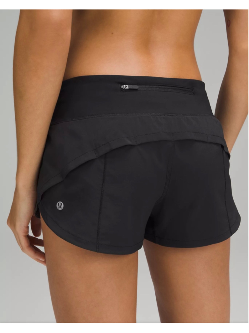 Lululemon Speed Up Size 6 Low Rise Lined Shorts 2.5" Athletic Black Run